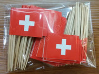 500pcs Décoration, Cupcakes, Cocktails, Swiss-flag
