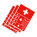 3x Swiss Flag Switzerland Car Sticker